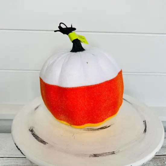 Sweet Harvest Delight: Orange/Yellow/White Candy Corn Foam Pumpkin-56697HAL {3}