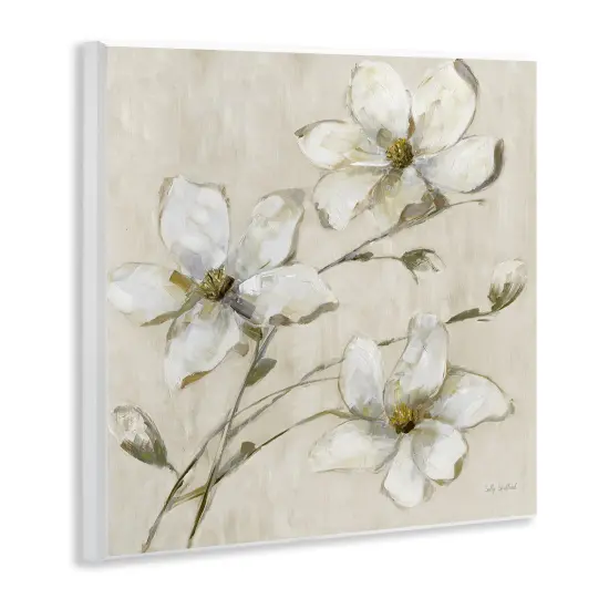 Stupell Industries Neutral Tone Dogwood Flowers Wall Plaque Design by Sally Swatland {3}