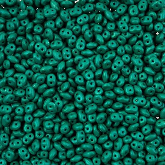 Matubo 2-Hole Czech Glass Crystal Alucolour Superduo Beads, 100g Emerald {1}