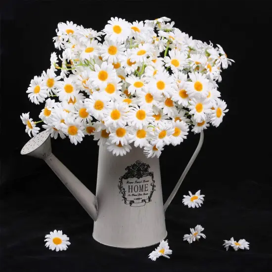 Artificial Flowers, Silk Daisy, Artificial Gerber Daisy for Home Decoration, Artificial Daisy for Wedding Decoration (White) {5}