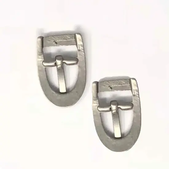 Small Buckles with Matte Silver Finish 1" x 5/8" {4}