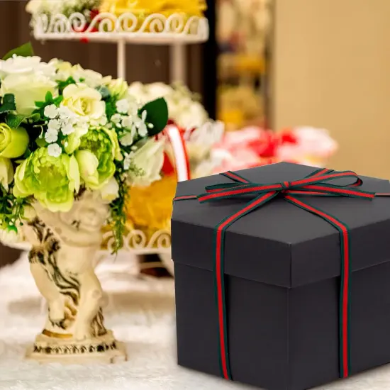 Explosion Gift Box, Handmade Exploding Photo Album Preassembled Surprise Picture Pop Up Love Box with Creative DIY Scrapbooking Accessories for Anniversary Birthday Wedding {4}