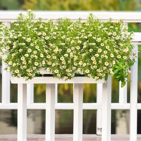 192 Blooms Artificial Daisy Flowers, 27.5" White Daisy Artificial Flowers,6Pcs Realistic Fake Daisies,Fake Spring Flowers,Faux Flowers for Vase Wedding Party Home Decor {4}