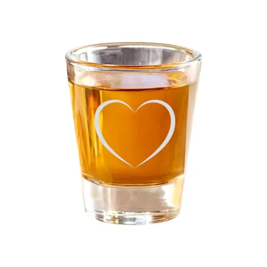 2oz Heart Shot Glass {1}