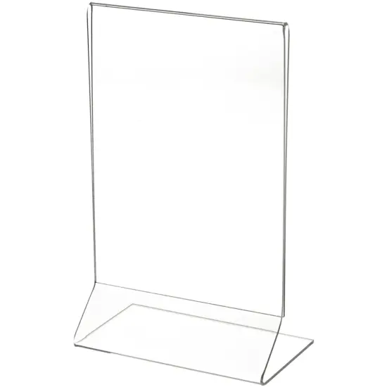Plymor Clear Acrylic Sign Display / Literature Holder (Side-Load), 5" W x 7" H {2}