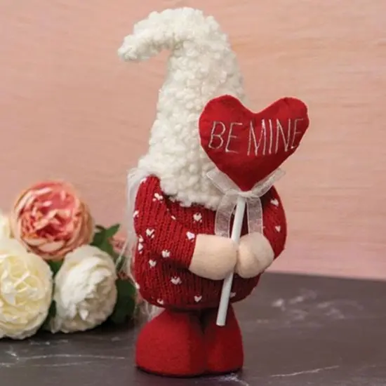 Heart Gnome with Be Mine Message for Valentine's Day Home Decoration {3}