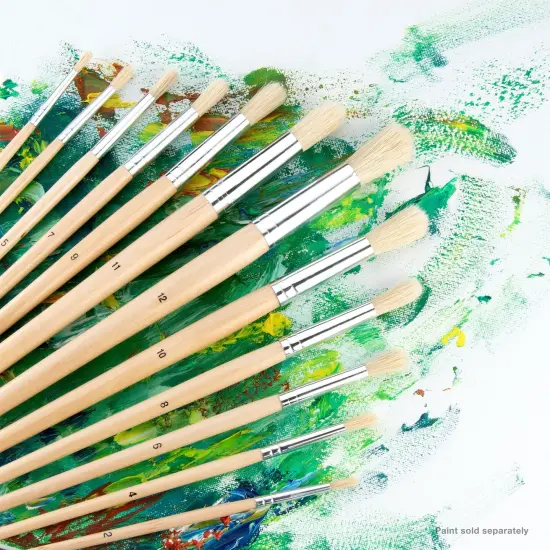 RSET-9602 | 12pc Stiff White Bristle Round Brush Set {5}