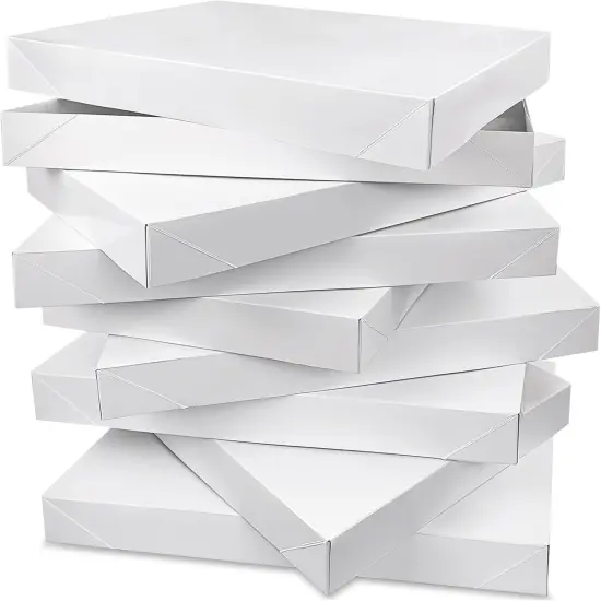 8 PCS White Gift Boxes with Lids Sizes 11'' x 7.48'' for Birthdays Graduations Christmas Weddings Baby Showers {1}