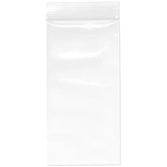Plymor 3" x 6", 4 Mil Heavy Duty Zipper Reclosable Plastic Bags {1}