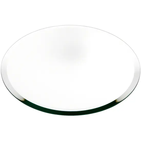 Plymor 12" Round, 5mm Thick Beveled Glass Mirror Circle {1}
