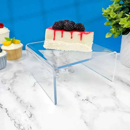 Plymor Clear Acrylic Short Square Display Riser, 3" H x 6" W x 6" D (3/16" thick) {4}