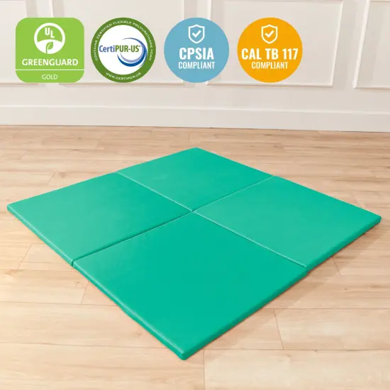 Play Patch Activity Mat Squares, Modular Playmat, 4-Pack Emerald {6}