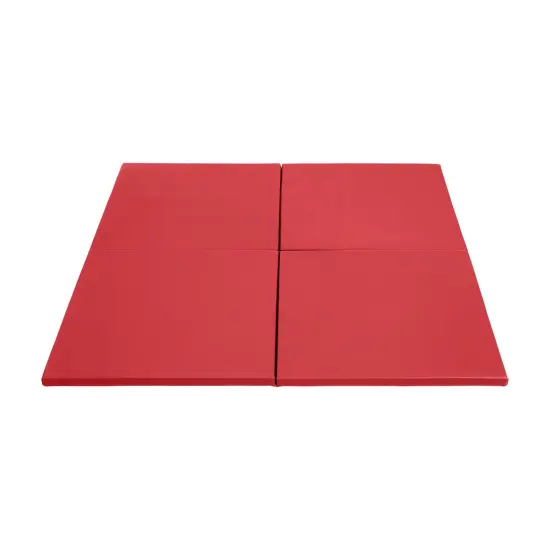 Play Patch Activity Mat Squares, Modular Playmat, 4-Pack Red {1}