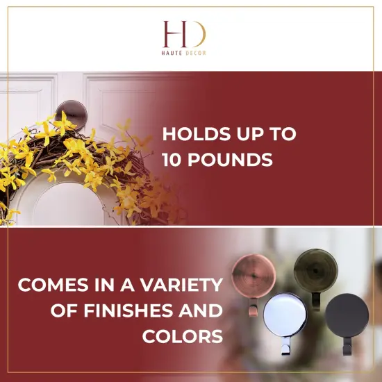 Haute Decor Attract&reg; Magnetic Hanger, 1 Pack - Strong Magnet Hook for Metal Doors and Surfaces Silver {4}