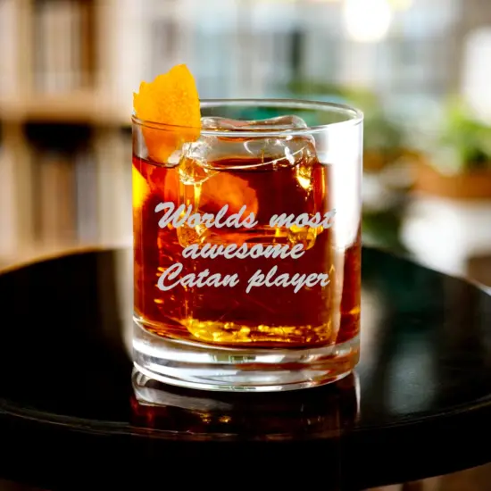 Rocks Glass - Worlds most awesome Catan Player - Double Old Fashioned {2}