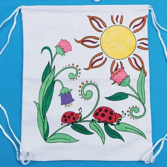 Color-Me&trade;&nbsp;Printed Flower Backpack (Pack of 12) {4}