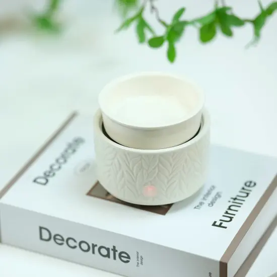 Wax Melt Warmer for Scented Wax Melts 3-in-1 Electric Ceramic Candle Wax Warmer Burner Fragrance Wax Melter for Home Office Bedroom Gift & Decor (Leaf) {4}