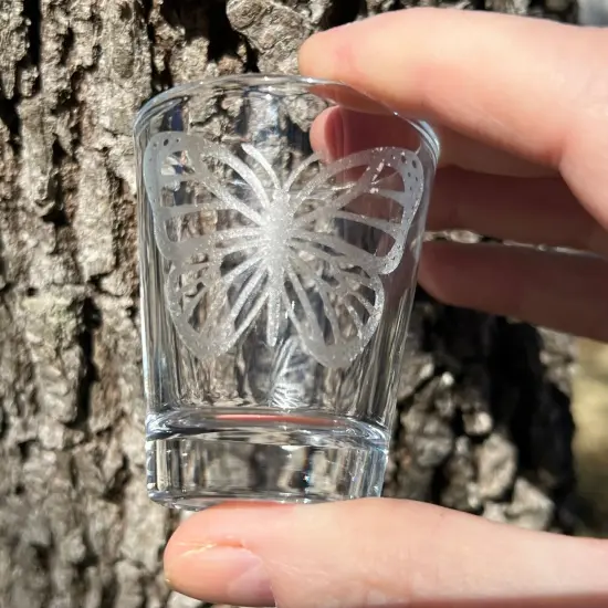 2oz Monarch Shotglass LASER {6}
