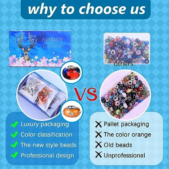 Assortment European Large Hole Beads Spacer Beads Rhinestone Craft Beads for DIY Charms Bracelet Jewelry Making (Rainbow) {5}