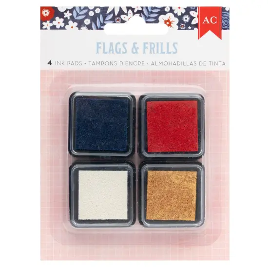 American Crafts Flags And Frills Ink Pads-4/Pkg {1}