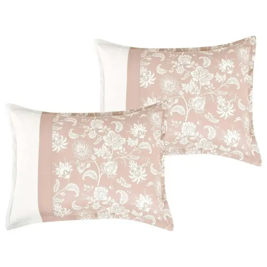 Flower Embroidery 7 Pieces Kabibe White Comforter Set {5}