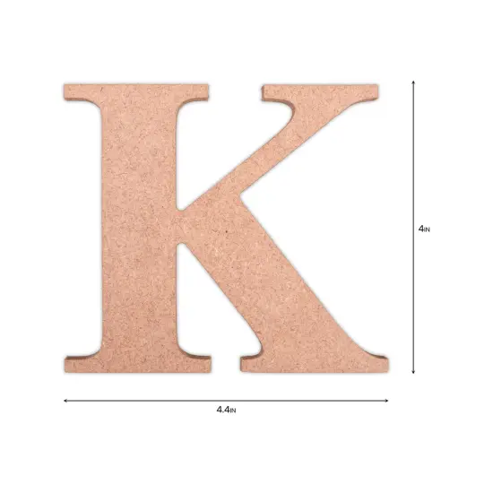 Little Birdie MDF Alphabets Upper Case 4" 1/Pkg-K {4}