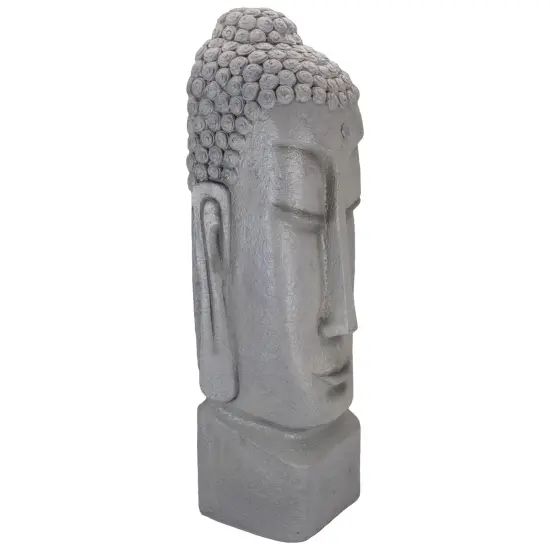 Northlight 23.25" Large Buddha Head Outdoor Garden Statue Gray {4}
