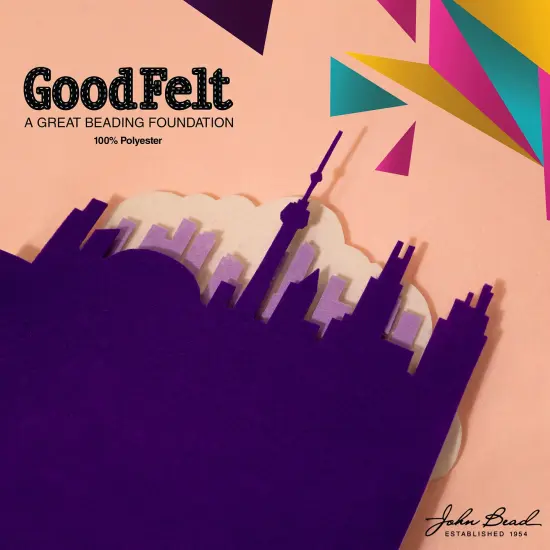 John Bead GoodFelt 8.5x11in Beading Foundation, 100 Pieces Black {7}