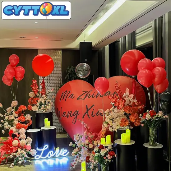 Red Latex Balloons 12 inch 200 Pack Matte Helium Balloon for Birthday Wedding Baby Shower Party Decorations {4}