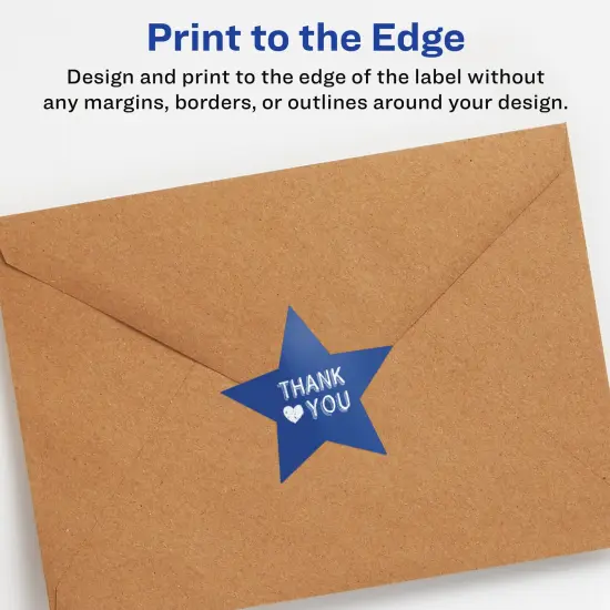 Avery Glossy White Star Labels with Sure Feed, 2-1/4" x 2-3/8" {3}