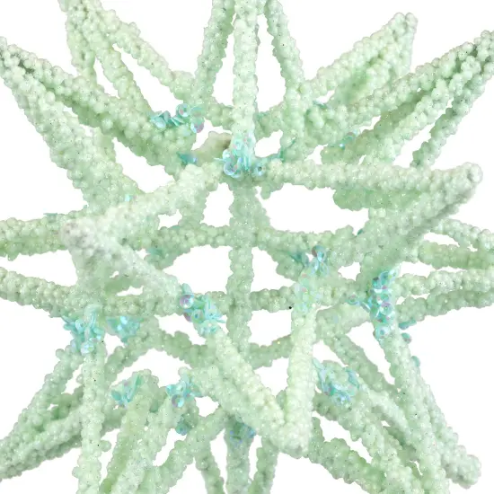 Northlight Starburst 3-D Glittered Christmas Ornament - 6.75" - Seafoam Green {7}