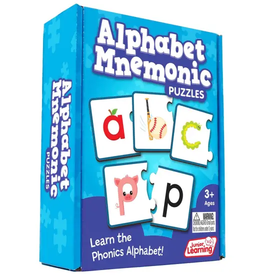 Junior Learning: Alphabet Mnemonics Puzzles - Self-Correcting, 26 Vibrant Letters & Images for Easy Letter Formation, Children's Reading Development {3}
