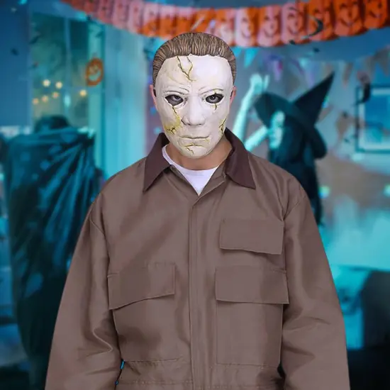 Halloween Michael Myers Adult Costume Memory-Flex Mask | One Size {3}