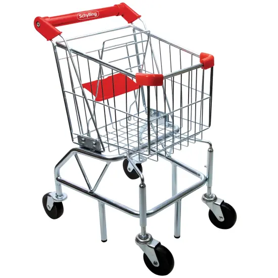 Schylling: Little Shopper Shopping Cart - Grocery Toy, Steel Frame, Fold Out Seat, Easy Push, Pivoting Wheels, Supermarket Pretend Play, Kids Ages 3+ {1}