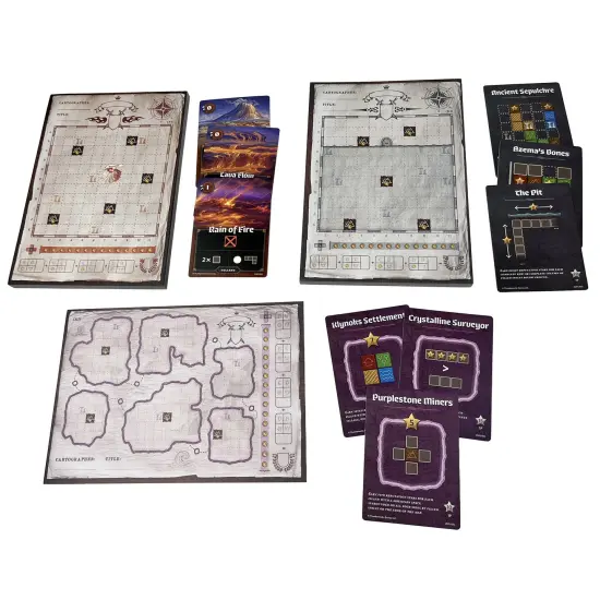Thunderworks Games: Cartographers Map Pack Collection - Expansion Map Set Contains Nebblis, Affril & Undercity, Ages 10+, 1-75 Players, 30-45 Minutes {5}
