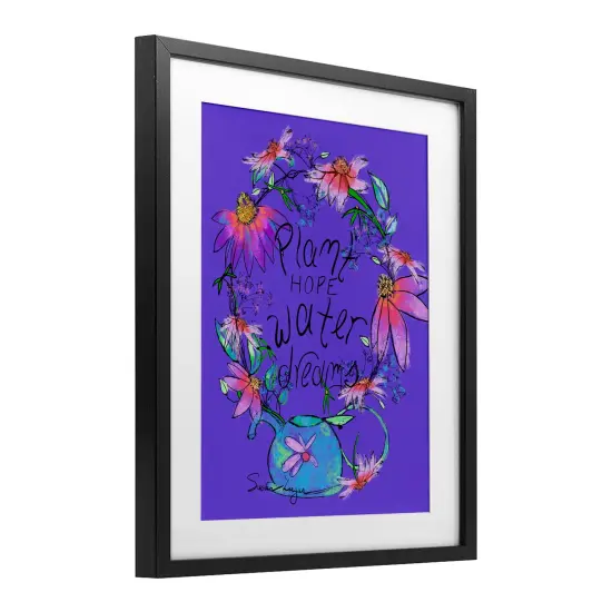 Stupell Industries Plant Hope Water Dreams Framed Print Under Glass, design by Susan Lugar {3}