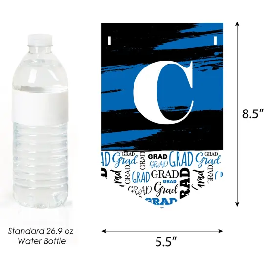 Big Dot of Happiness Blue Graduation Bunting Banner - Party Decorations - Congrats Grad 2025 {4}