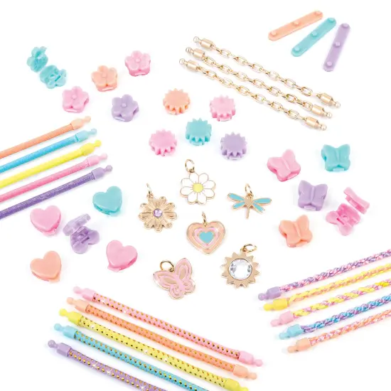 Make It Real: Linked Looks - 48pc DIY Bracelet Kit, Pastel Charms & Connectors, Mix & Match Styles, Cord Bracelet Jewelry Craft Set, Girls & Kids 6+ {4}
