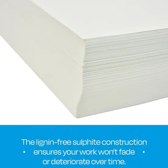 Sax Sulphite Drawing Paper, 50 lb, 12 x 18 Inches, Extra-White, Pack of 500 {5}