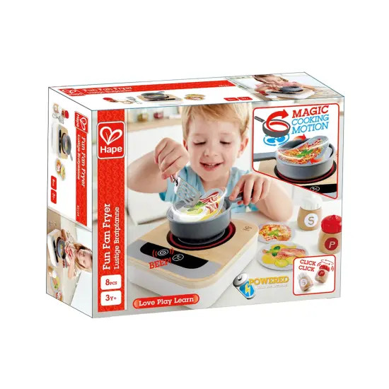 Hape Wooden Fun Fan Fryer Kitchen Accessory Playset, 7 Pieces {4}