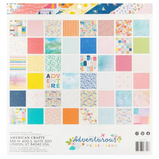 Paige Evans Adventurous Single-Sided Paper Pad 12"X12"-48 Sheets {2}