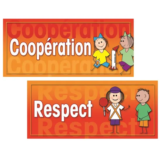 Poster Pals French Character Educational & Language Teaching Posters,Bilingual Charts, Classroom Decoration and instruction, FSL, 6 Poster Set {5}