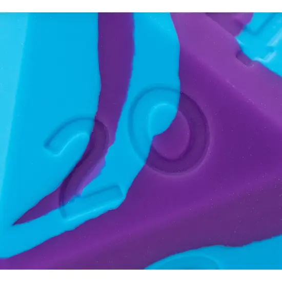 Gate Keeper Games & Dice: Random Encounter - Psionic Blast - Violet Purple & Cyan Blue Swirls, 58mm Silicone D20 Dice, Role Playing Games Accessory {4}