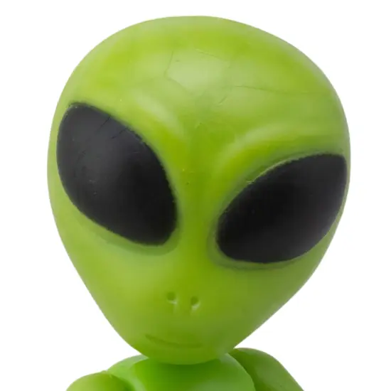 Space Adventure: Alien Figurine - 4 Articulated Points, 3" Vibrant Green Sci-Fi Alien, Posable Action Figure, Cosmic Toy, Classic Design, Kids Ages 3+ {7}