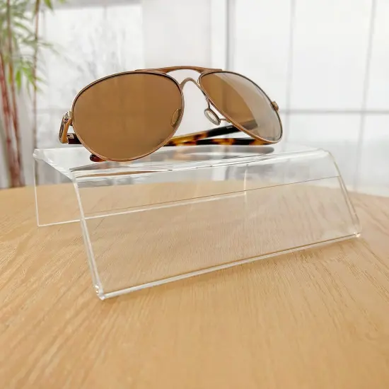 Plymor Clear Acrylic Sign-Holder Display Riser, 1.75" H x 6" W x 4.25" D (1/8" thick) (1.5" x 6" Sign) {4}