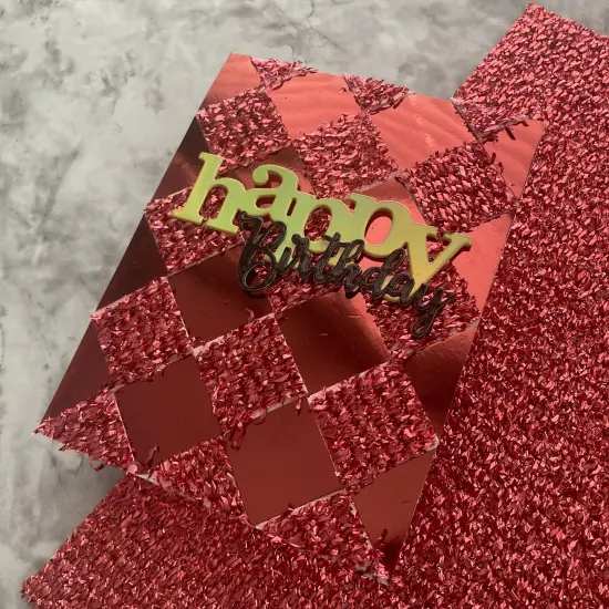 RED CURRANT Mirror Foil Cardstock - 12x12 Foil Cardstock - Encore {3}