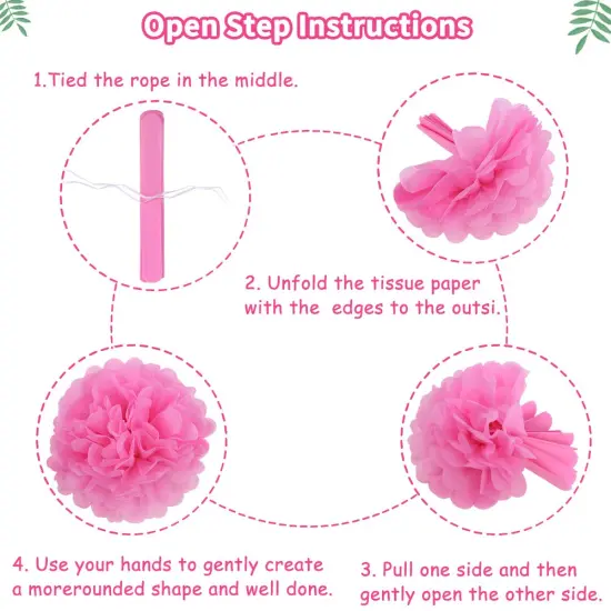 YUNXUAN Flamingo Party Supplies, Hawaiian Party Decorations Flamingo and Pineapple Honeycomb Ball Paper Lanterns Paper Fans Pom poms Flowers for Birthday Luau Tropical Bachelorette Party {3}