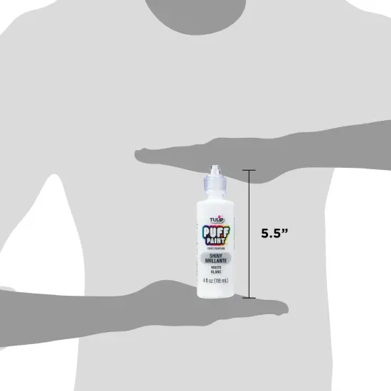 Tulip Puff Paint Slick White, Multi-Surface Craft Paint, 4 fl. oz. 3 Pack {6}