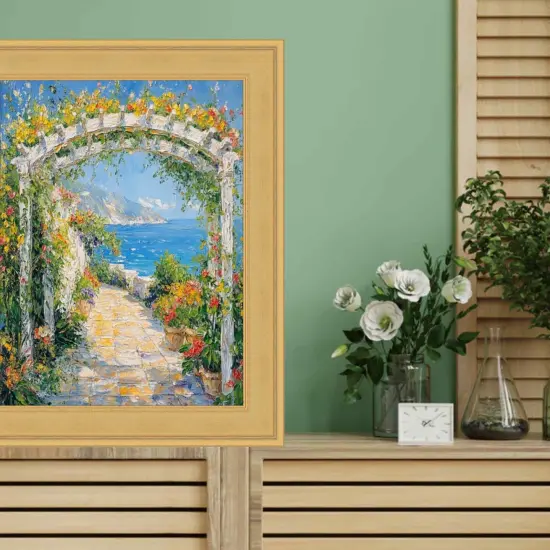 Contemporary Gold Leaf Flat Picture Frame 9x9 frame {5}