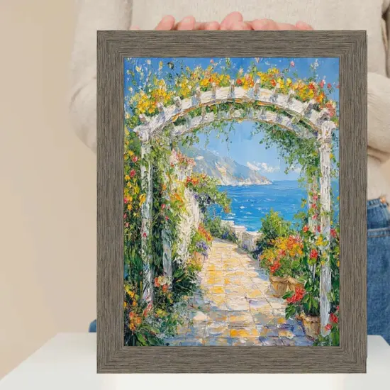 Gray Weathered Wood Picture Frame - Farmhouse Chabi Chic 12x15 frame {7}